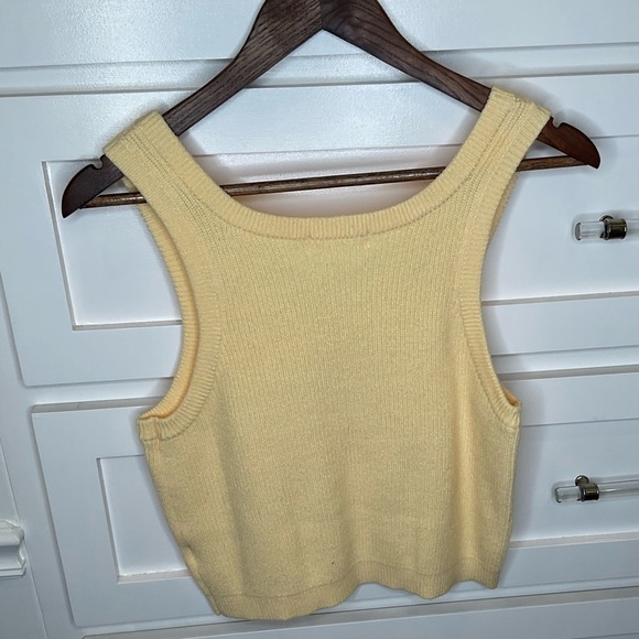 All: Row , Yellow sleeveless sweater top - Picture 2 of 4